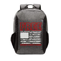 Free The January 6 Protesters Anti Biden Conservative Vector Backpack
