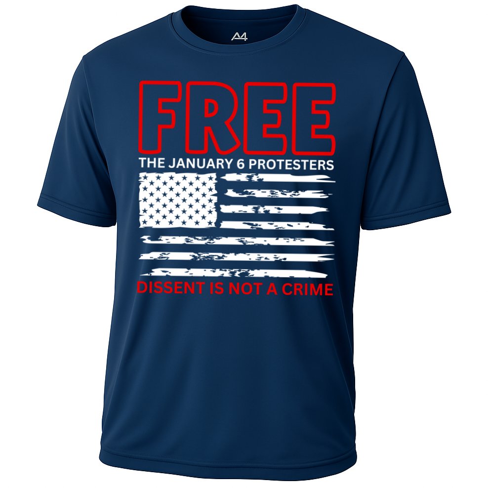 Free The January 6 Protesters Anti Biden Conservative Cooling Performance Crew T-Shirt