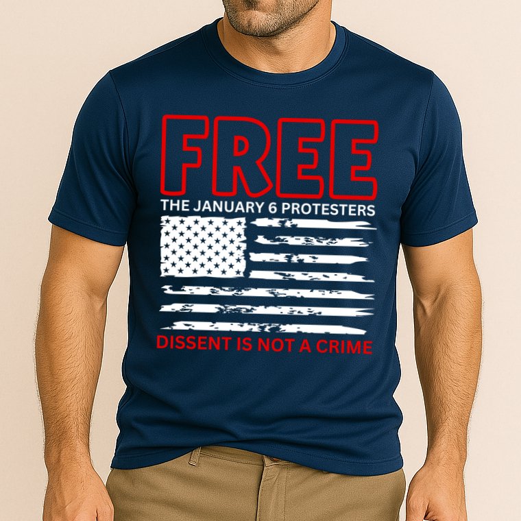 Free The January 6 Protesters Anti Biden Conservative Cooling Performance Crew T-Shirt