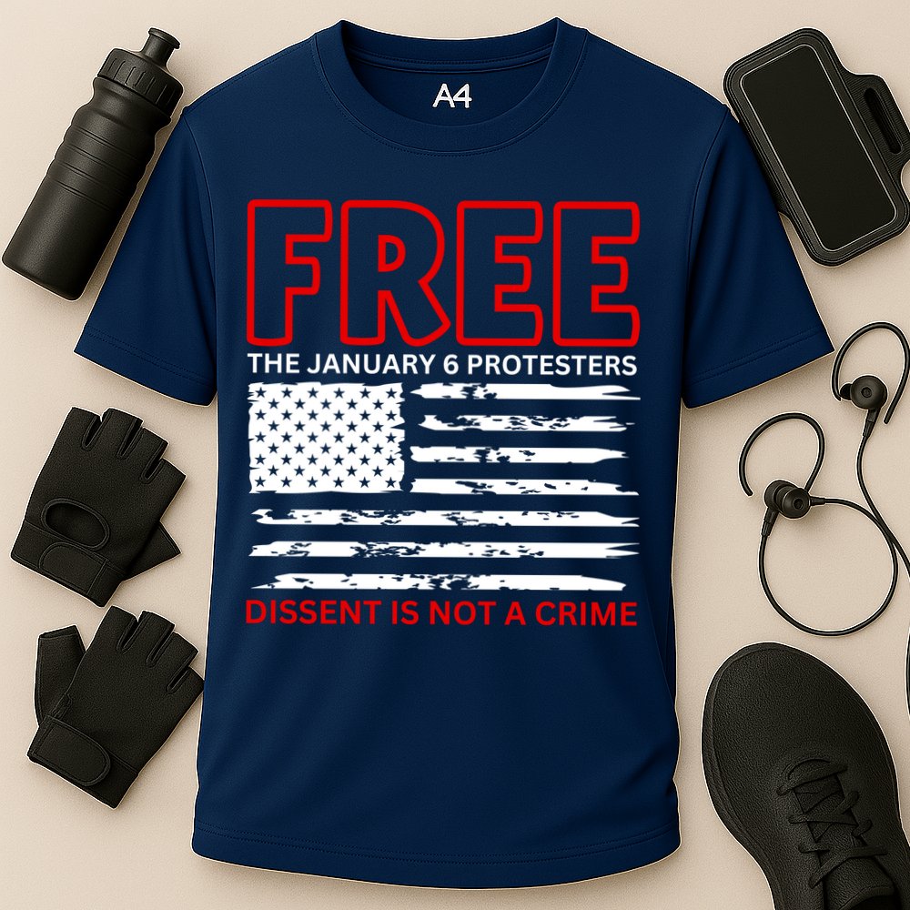 Free The January 6 Protesters Anti Biden Conservative Cooling Performance Crew T-Shirt