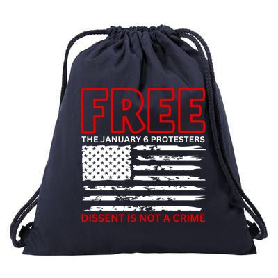 Free The January 6 Protesters Anti Biden Conservative Drawstring Bag