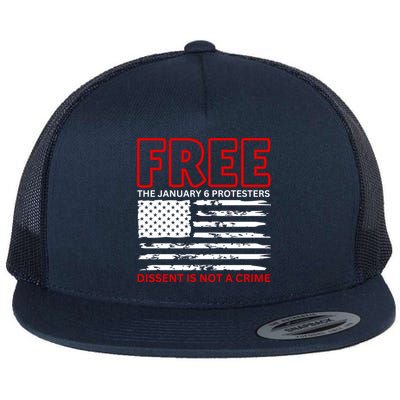 Free The January 6 Protesters Anti Biden Conservative Flatbill Hat