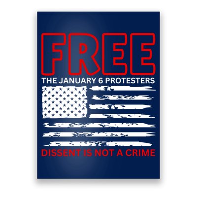 Free The January 6 Protesters Anti Biden Conservative Poster