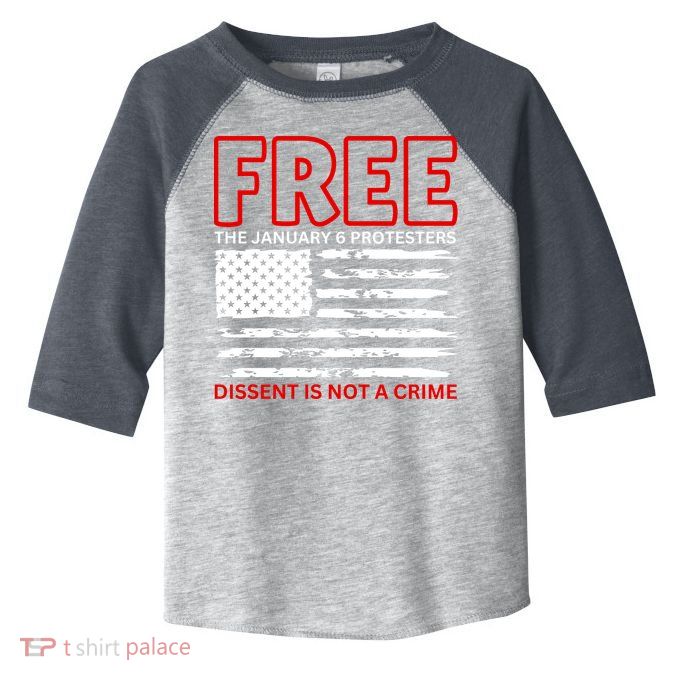 Free The January 6 Protesters Anti Biden Conservative Toddler Fine Jersey T-Shirt