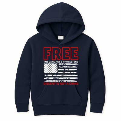 Free The January 6 Protesters Anti Biden Conservative Kids Hoodie