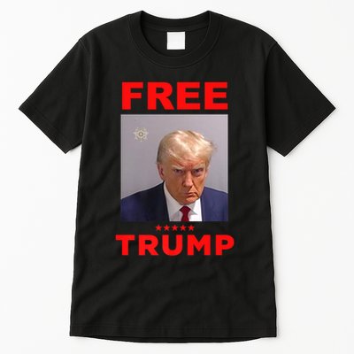 Free Trump Jail Mugshot Photo Campaign Tall T-Shirt