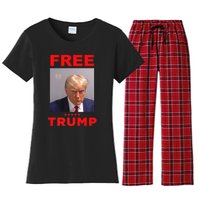 Free Trump Jail Mugshot Photo Campaign Women's Flannel Pajama Set