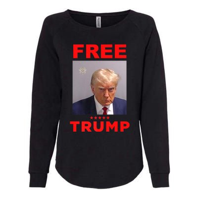 Free Trump Jail Mugshot Photo Campaign Womens California Wash Sweatshirt