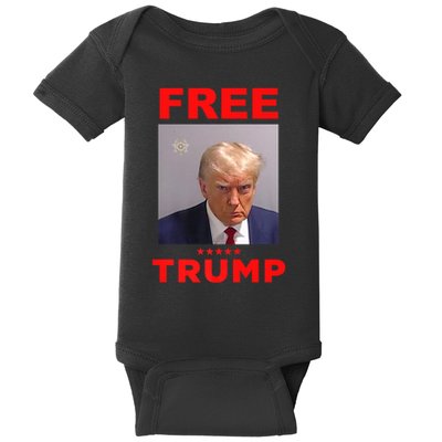 Free Trump Jail Mugshot Photo Campaign Baby Bodysuit