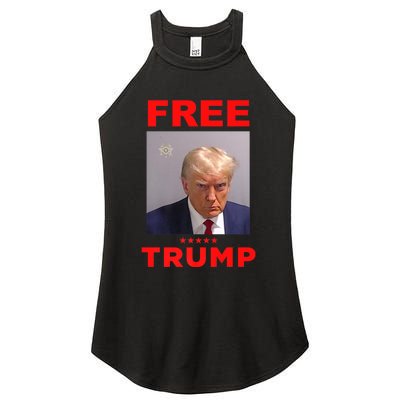 Free Trump Jail Mugshot Photo Campaign Women's Perfect Tri Rocker Tank