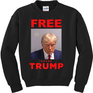 Free Trump Jail Mugshot Photo Campaign Kids Sweatshirt