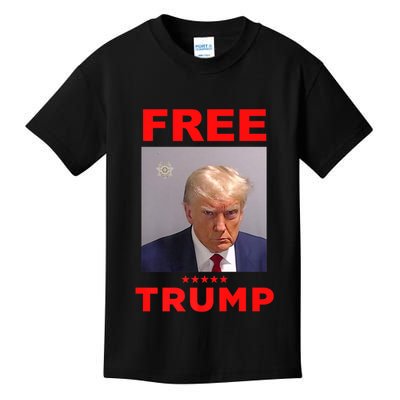 Free Trump Jail Mugshot Photo Campaign Kids T-Shirt