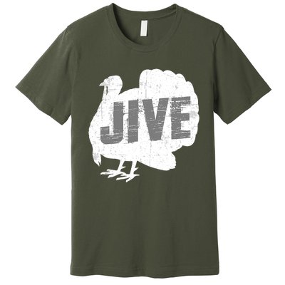 Funny Turkey Jive Thanksgiving Holiday Turkey Premium T-Shirt