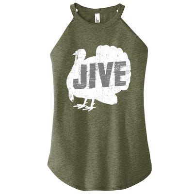 Funny Turkey Jive Thanksgiving Holiday Turkey Women’s Perfect Tri Rocker Tank