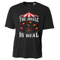 Funny The Juggle Is Real Circus Juggler Gift Idea Mm Cooling Performance Crew T-Shirt