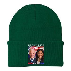 Finish The JobBiden Harris 2024 Political Tee Democrats Knit Cap Winter Beanie