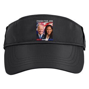 Finish The JobBiden Harris 2024 Political Tee Democrats Adult Drive Performance Visor