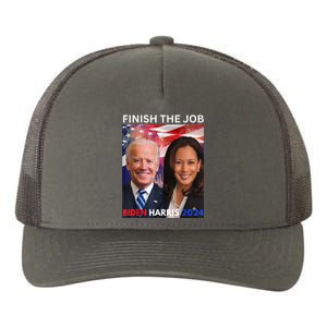 Finish The JobBiden Harris 2024 Political Tee Democrats Yupoong Adult 5-Panel Trucker Hat