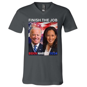 Finish The JobBiden Harris 2024 Political Tee Democrats V-Neck T-Shirt