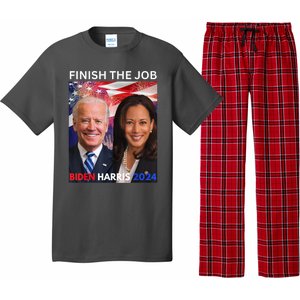 Finish The JobBiden Harris 2024 Political Tee Democrats Pajama Set