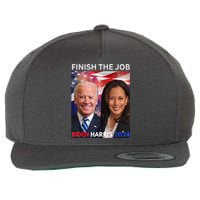 Finish The JobBiden Harris 2024 Political Tee Democrats Wool Snapback Cap