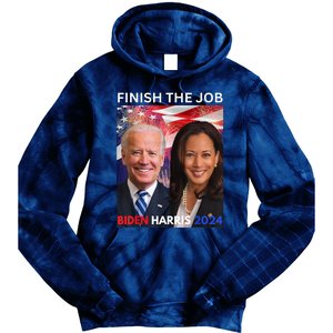 Finish The JobBiden Harris 2024 Political Tee Democrats Tie Dye Hoodie