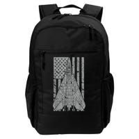 F14 Tomcat Jet Fighter Vintage American Flag Backpack