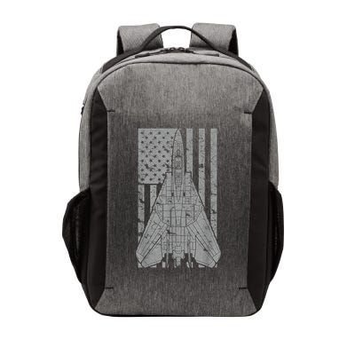 F14 Tomcat Jet Fighter Vintage American Flag Vector Backpack