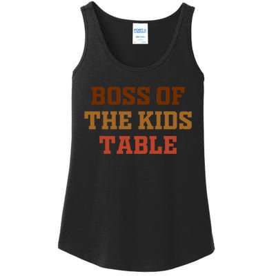 Funny Thanksgiving Kids Or Adult Boss Of The Kids Table Ladies Essential Tank