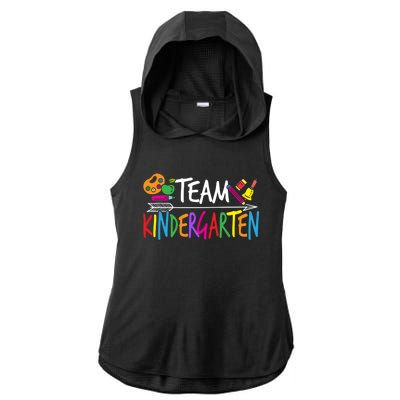 Funny Team Kindergarten Kindergarten Teacher Prek Design Gift Ladies PosiCharge Tri-Blend Wicking Draft Hoodie Tank