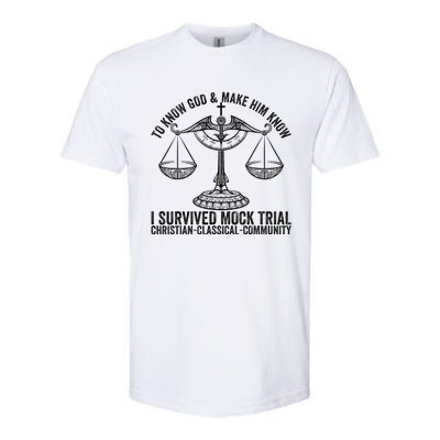 Funny To Know God And Make Him Know I Survived Mock Trial Softstyle CVC T-Shirt