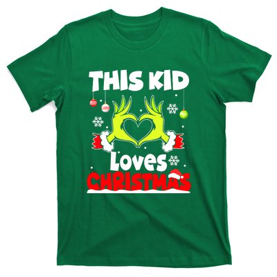 Funny This Kids Loves Christmas Xmas Pajama Gift T-Shirt