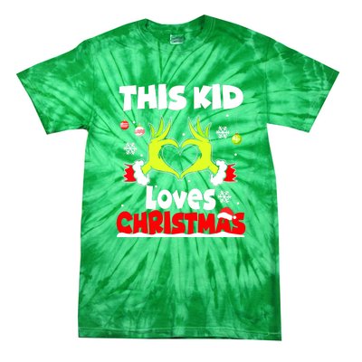 Funny This Kids Loves Christmas Xmas Pajama Gift Tie-Dye T-Shirt