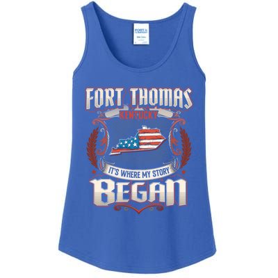 Fort Thomas Kentucky Usa Flag 4th Of July Gift Ladies Essential Tank