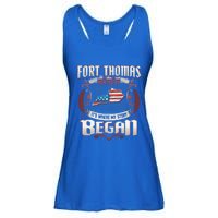 Fort Thomas Kentucky Usa Flag 4th Of July Gift Ladies Essential Flowy Tank