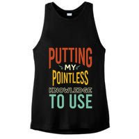 Funny Trivia Knowledge Brain Quiz Quiz Design Ladies PosiCharge Tri-Blend Wicking Tank