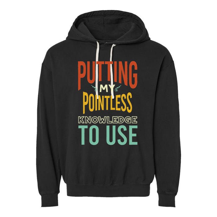 Funny Trivia Knowledge Brain Quiz Quiz Design Garment-Dyed Fleece Hoodie