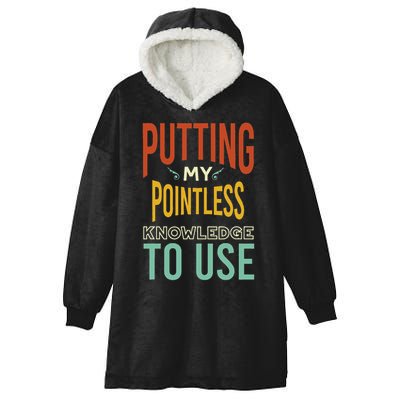 Funny Trivia Knowledge Brain Quiz Quiz Design Hooded Wearable Blanket
