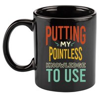 Funny Trivia Knowledge Brain Quiz Quiz Design 11oz C Handle Ceramic Mug