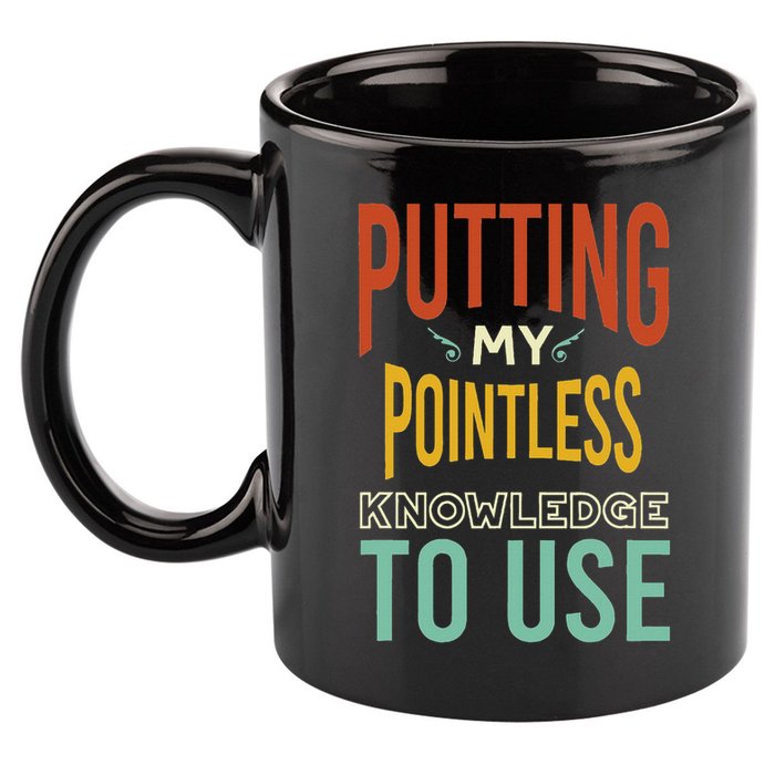 Funny Trivia Knowledge Brain Quiz Quiz Design 11oz C Handle Ceramic Mug