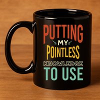 Funny Trivia Knowledge Brain Quiz Quiz Design 11oz C Handle Ceramic Mug