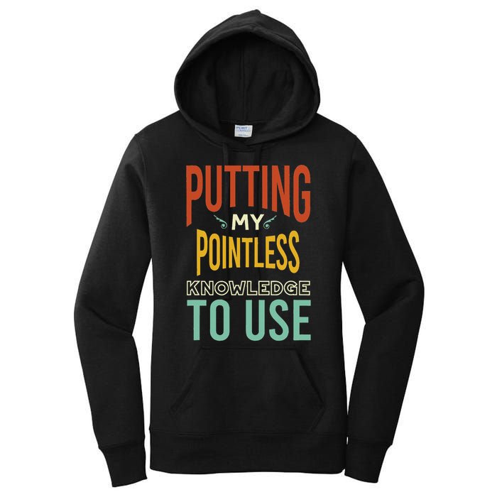 Funny Trivia Knowledge Brain Quiz Quiz Design Women's Pullover Hoodie