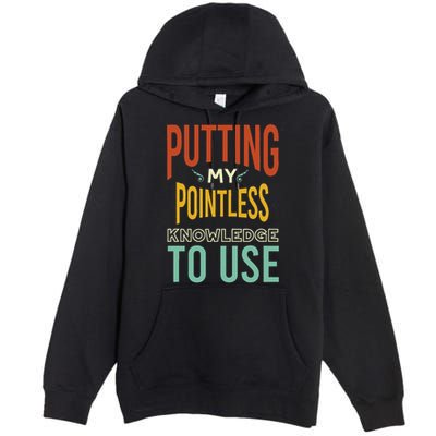 Funny Trivia Knowledge Brain Quiz Quiz Design Premium Pullover Hoodie