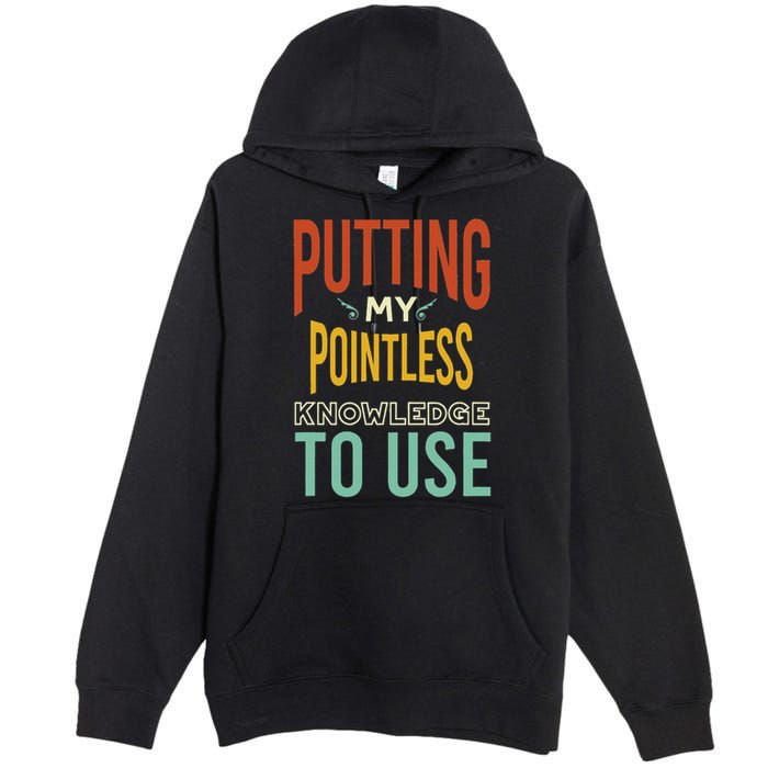 Funny Trivia Knowledge Brain Quiz Quiz Design Premium Pullover Hoodie