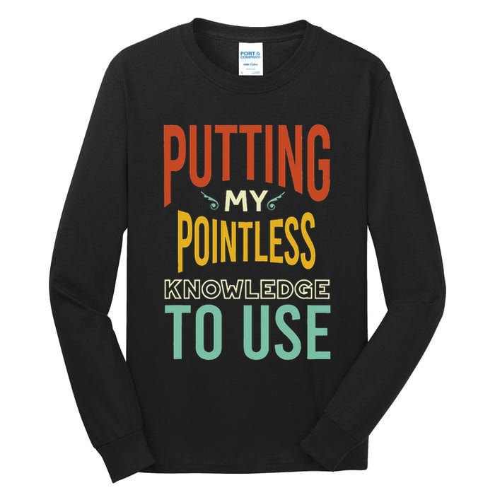 Funny Trivia Knowledge Brain Quiz Quiz Design Tall Long Sleeve T-Shirt