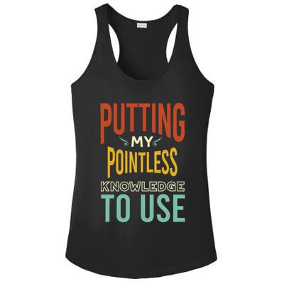 Funny Trivia Knowledge Brain Quiz Quiz Design Ladies PosiCharge Competitor Racerback Tank