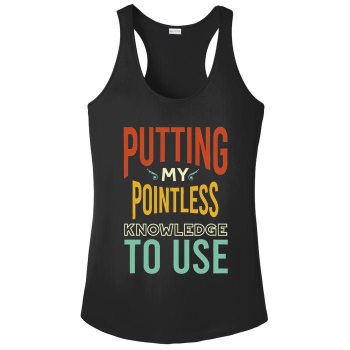 Funny Trivia Knowledge Brain Quiz Quiz Design Ladies PosiCharge Competitor Racerback Tank