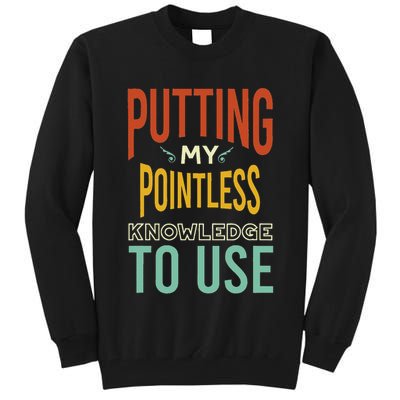 Funny Trivia Knowledge Brain Quiz Quiz Design Tall Sweatshirt