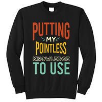 Funny Trivia Knowledge Brain Quiz Quiz Design Tall Sweatshirt