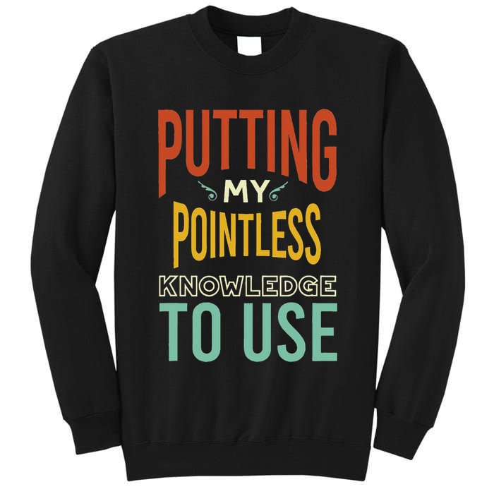 Funny Trivia Knowledge Brain Quiz Quiz Design Tall Sweatshirt